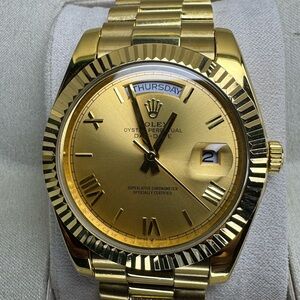 Rolex Gold Day-Date with Fluted Bezel
